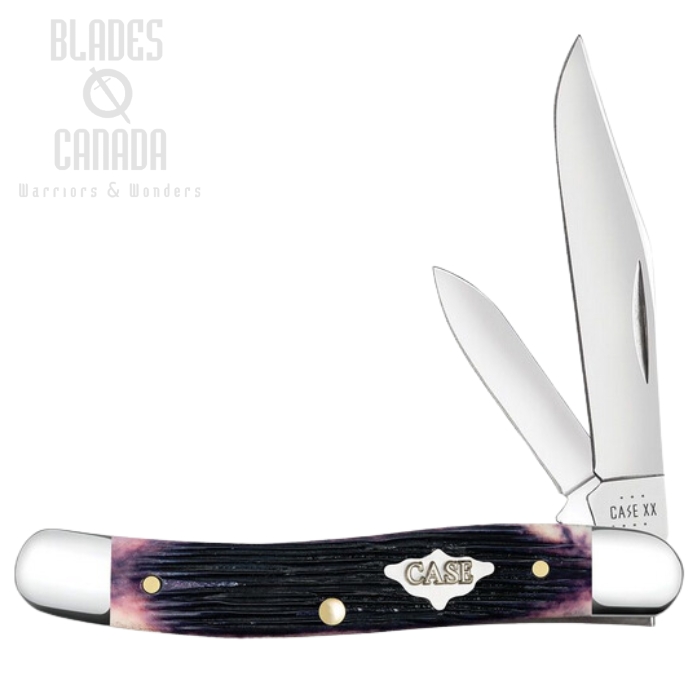 Case Medium Pen Slipjoint Foldign Knife, Stainless, Purple Jig Barnboard Bone, 09714